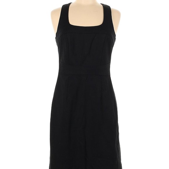 Nanette Lepore Dress Black Sleeveless Square Neck Detail Sz 6 #551 - Picture 1 of 4